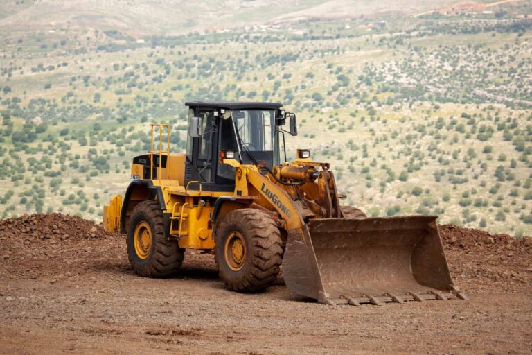 A Front Loader Working on a Construction Site