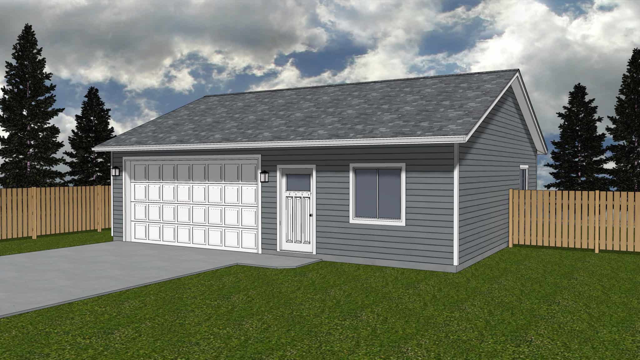 Garage with Office and Workspace