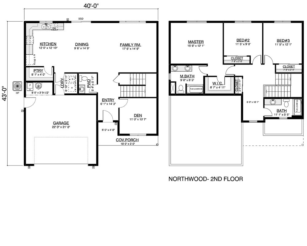 North Wood floor plan