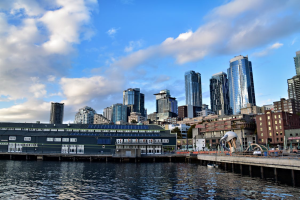 seattle skyline with waterfront view