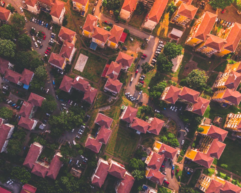 aerial view of city