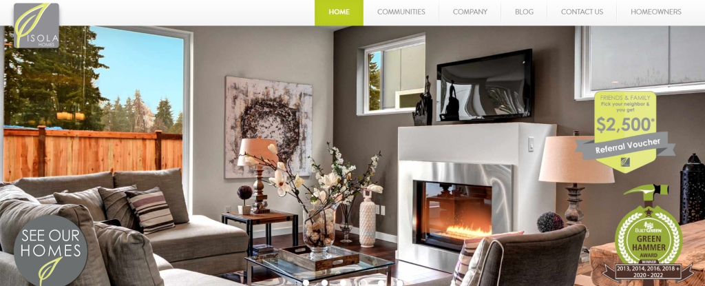  isola homes website