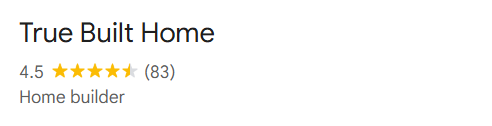 true built home google reviews