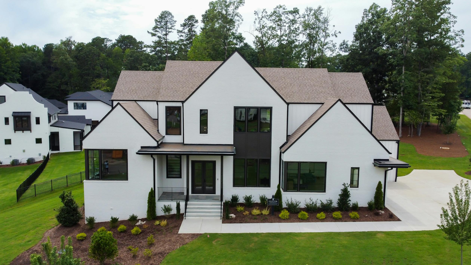  aerial view of a house